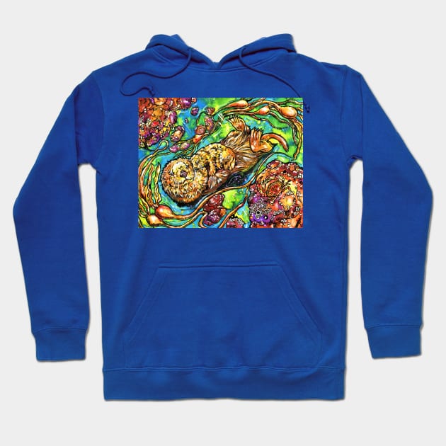 Sea Otter Snuggles at Sea Hoodie by 10000birds